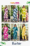 Barbie By Tips And Tops Rayon Printed Surat Cord Set Wholesale Market
